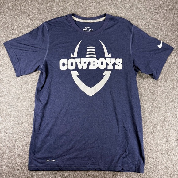 Nike Other - Nike Dri-FIT Cowboys T-Shirt Football Graphic Mens Medium Blue